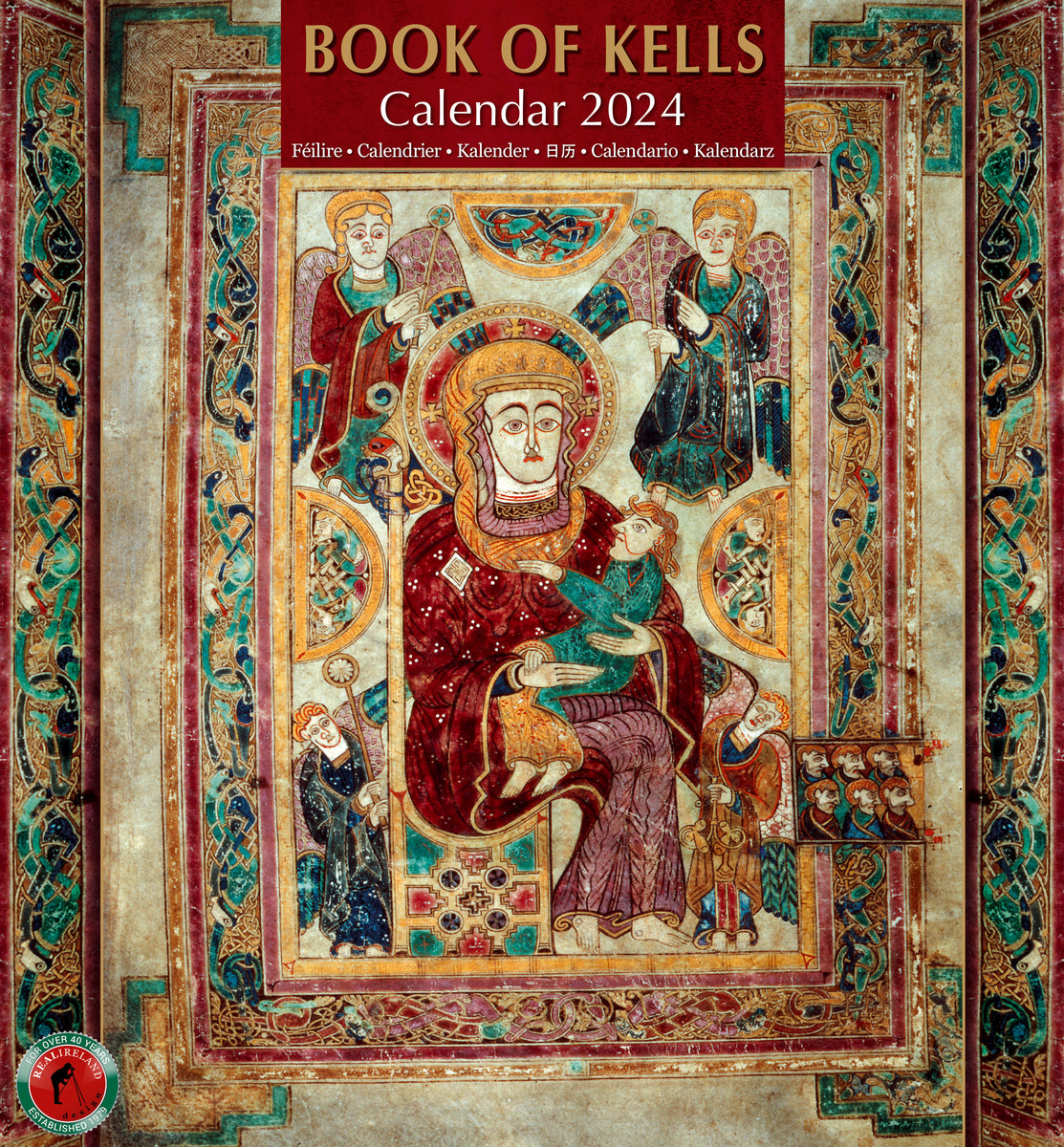 Book of Kells Large Calendar 2024 Real Ireland Picture Press