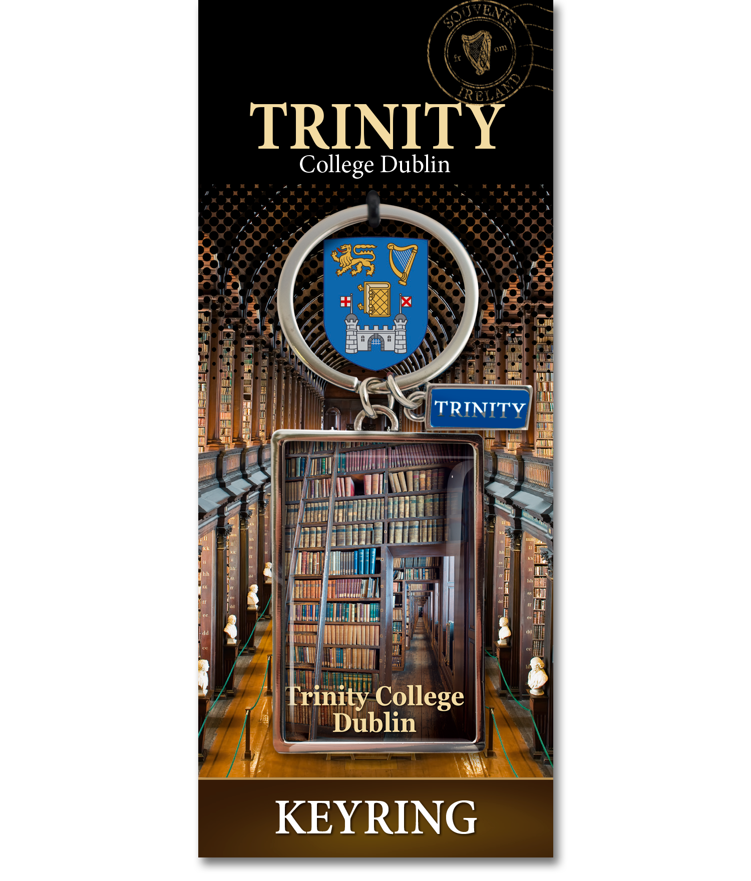 Library Key Rings Trinity Key Ring - The Old Library – Real Ireland - Picture Press