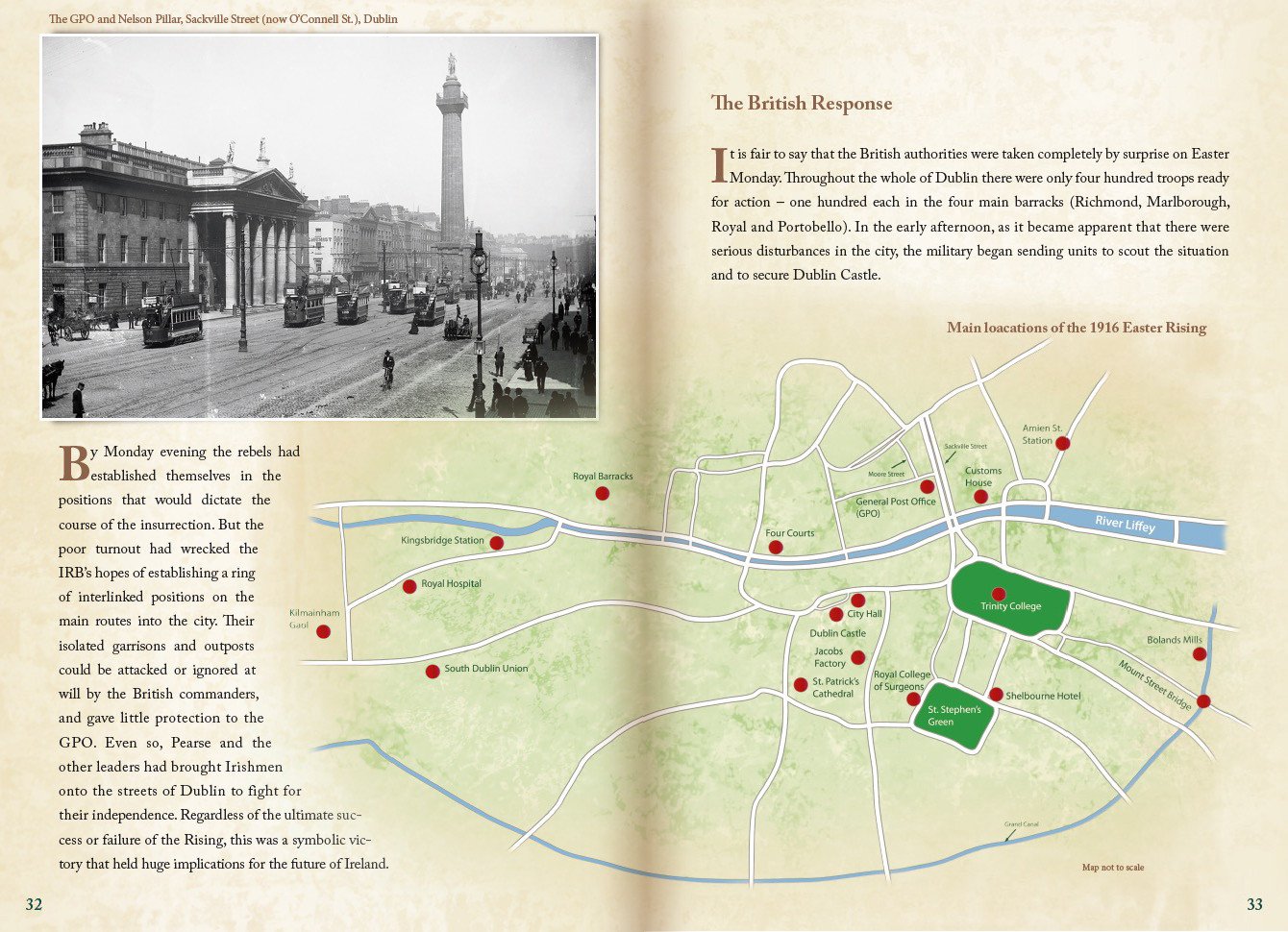 1916 Rising Map 1916 Easter Rising - Pictorial Guide – Real Ireland - Picture Press